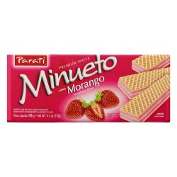 BISCOITO WAFER PARATI MINUETO MORANGO 115G
