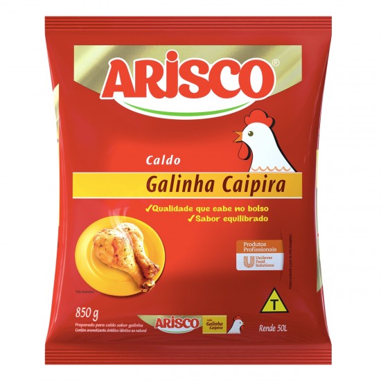 ARISCO 850 GR CALDO GALINHA CAIPIRA 50L