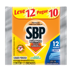 INSETICIDA SBP PASTILHA REFIL 12 HORAS