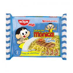 MACARRAO INSTANTANEO NISSIN MONICA CARNE 80 GR