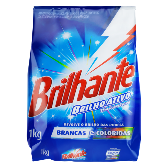 LAVA ROUPAS EM PÓ  BRILHANTE 1 KG
