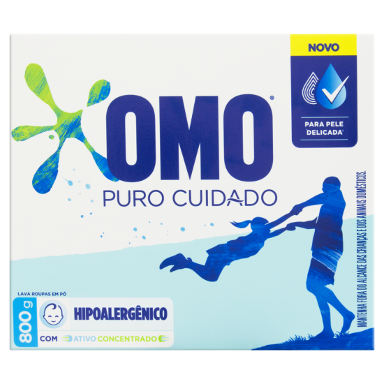 SABAO EM PO OMO PURO CUIDADO 800 GR