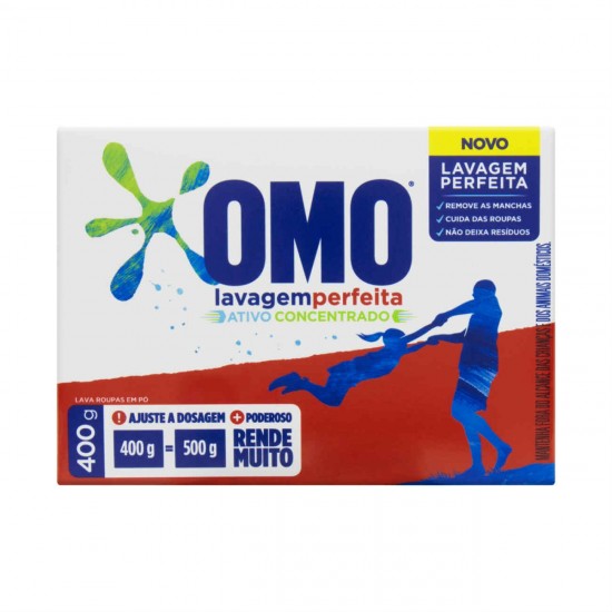 SABAO EM PÓ OMO LAVAGEM PERFEITA 400 GR