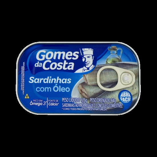 SARDINHA GOMES COSTA OLEO 125G