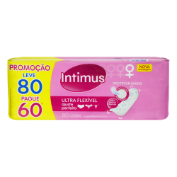 PROTETOR DIARIO INTIMUS LEVE 80 PAGUE 60
