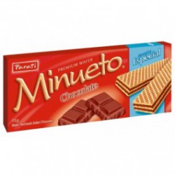 BISCOITO WAFER PARATI MINUETO CHOCOLATE 115G