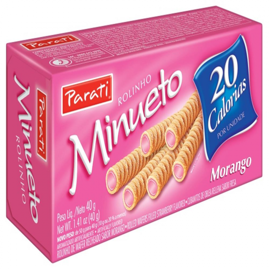 ROLINHO WAFFER MINUETTO MORANGO 40 GR