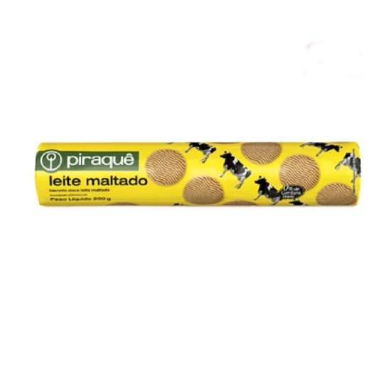 BISCOITO LEITE MALTADO PIRAQUE 200 GR