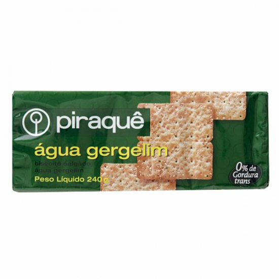 BISCOITO SALGADO AGUA GERGELIN PIRAQUE