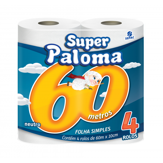 PAPEL HIGIENICO PALOMA 60M