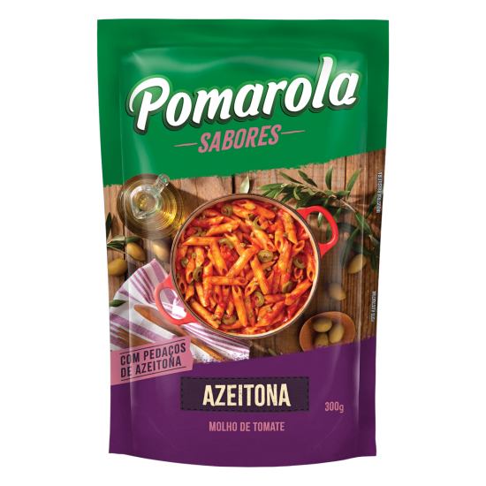 MOLHO PRONTO POMAROLA 300 GR AZEITONA