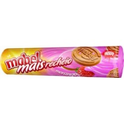 BISCOITO  MABEL RECHEADO MORANGO 140G