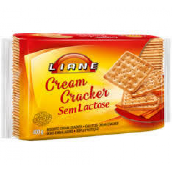 BISCOITO CREAM CRAKER LIANE SEM LACTOSE 400GR