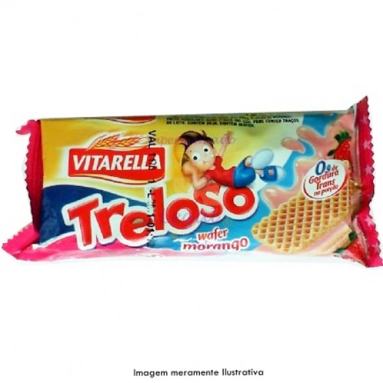 BISCOITO VITARELLA WAFER MORANGO 35G