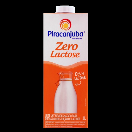 LEITE PIRACANJUBA ZERO LACTOSE 1 LT