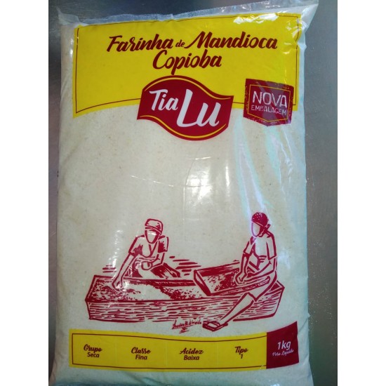 FARINHA MANDIOCA BRANCA TIA LU 1KG