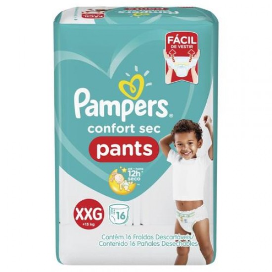 FRALDA PAMPERS PANTS XXG 16 UN